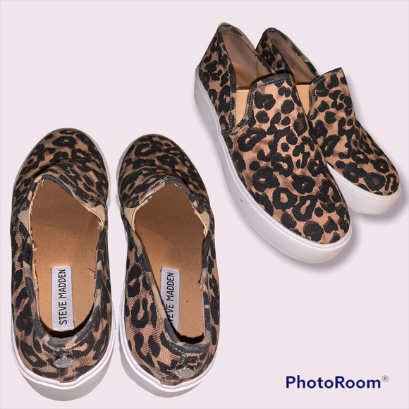 Leopard Steve Madden slip on shoes - Picture 1 of 1